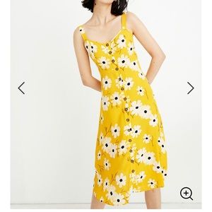 Madewell ikat floral midi dress